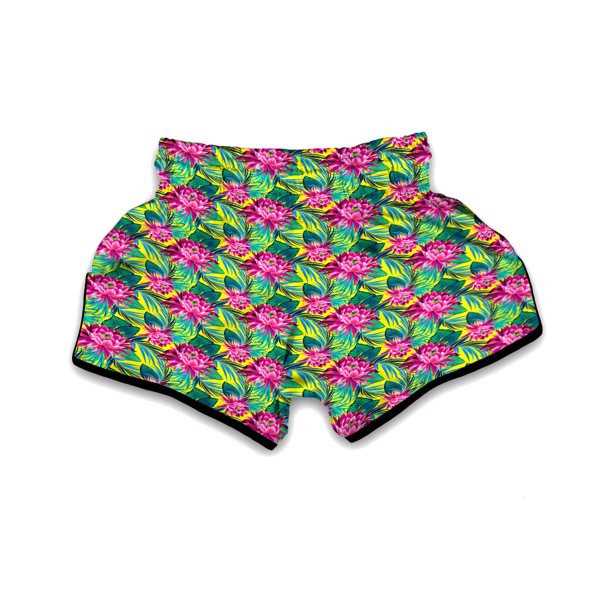 Tropical Waterlily Muay Thai Boxing Shorts-grizzshop