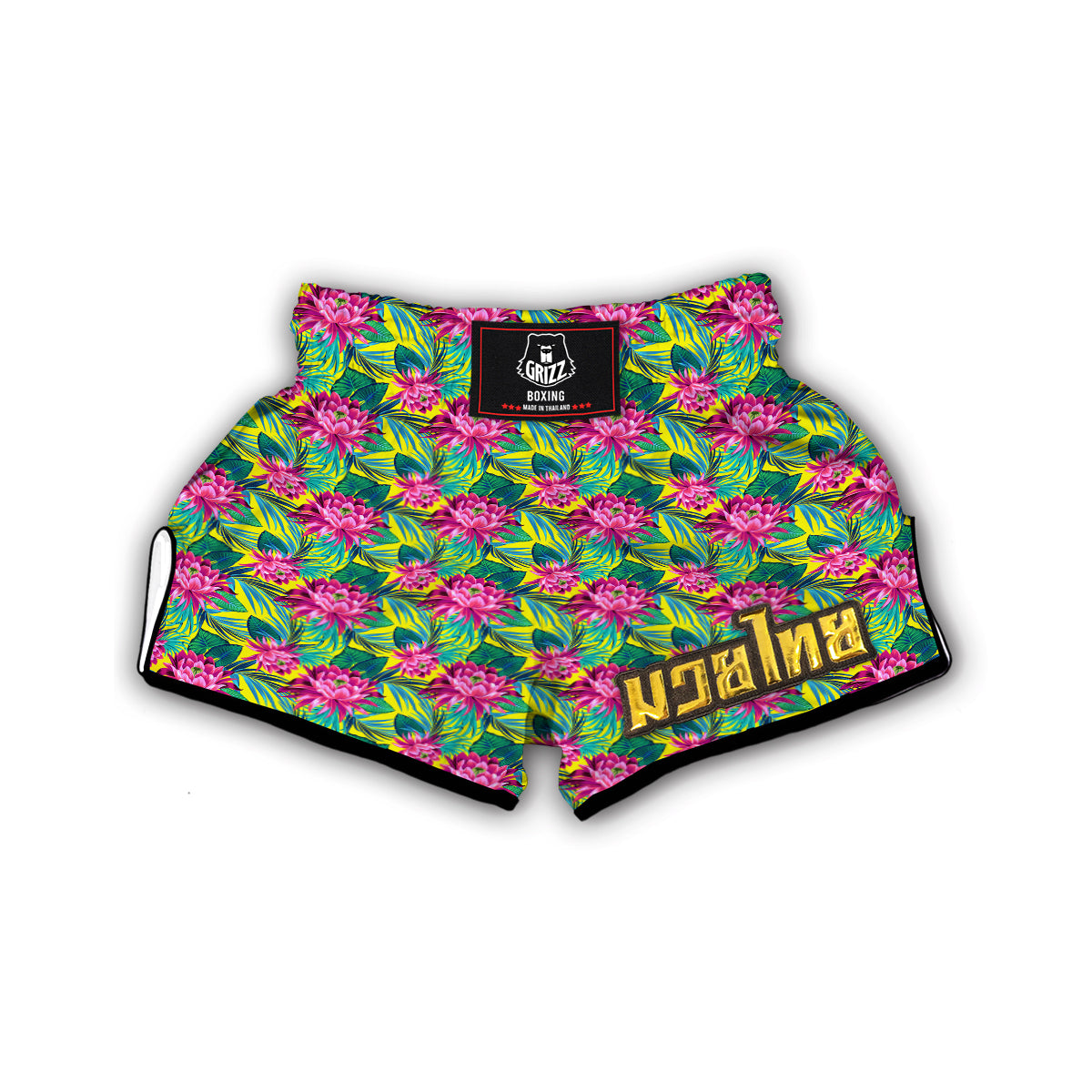 Tropical Waterlily Muay Thai Boxing Shorts-grizzshop