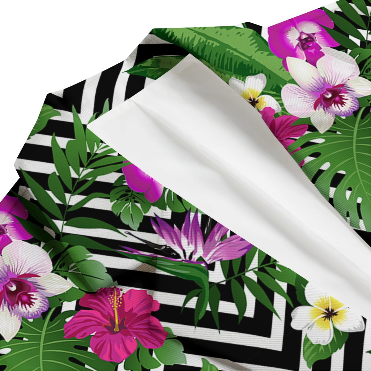 Tropical Zig Zag Print Pattern Men's Blazer-grizzshop