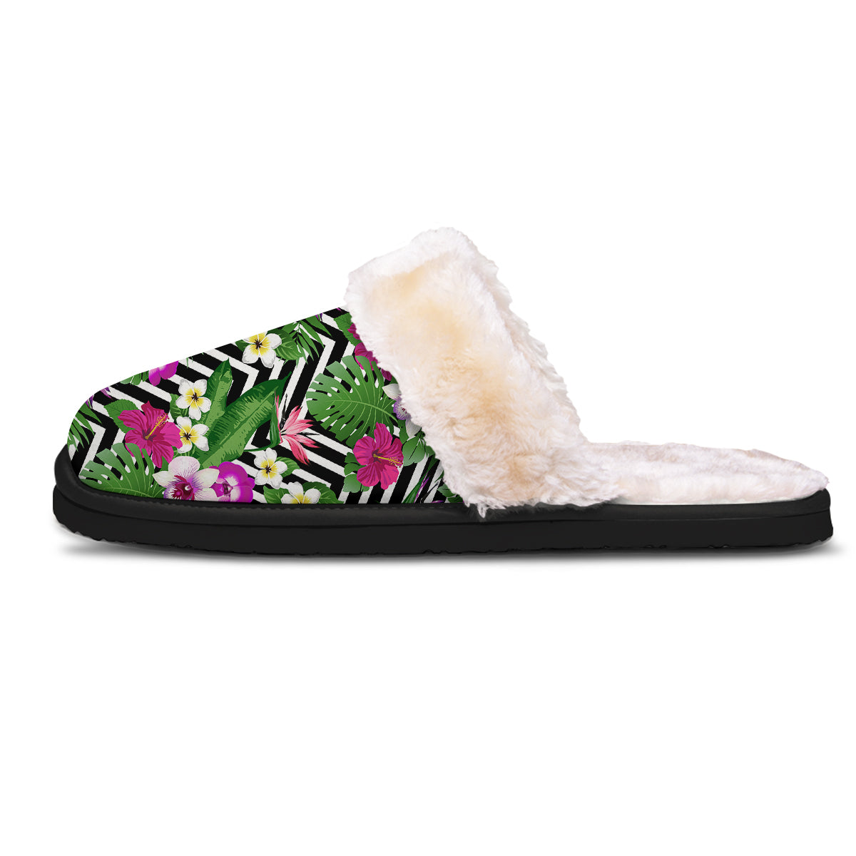 Tropical Zig Zag Print Pattern Slippers-grizzshop