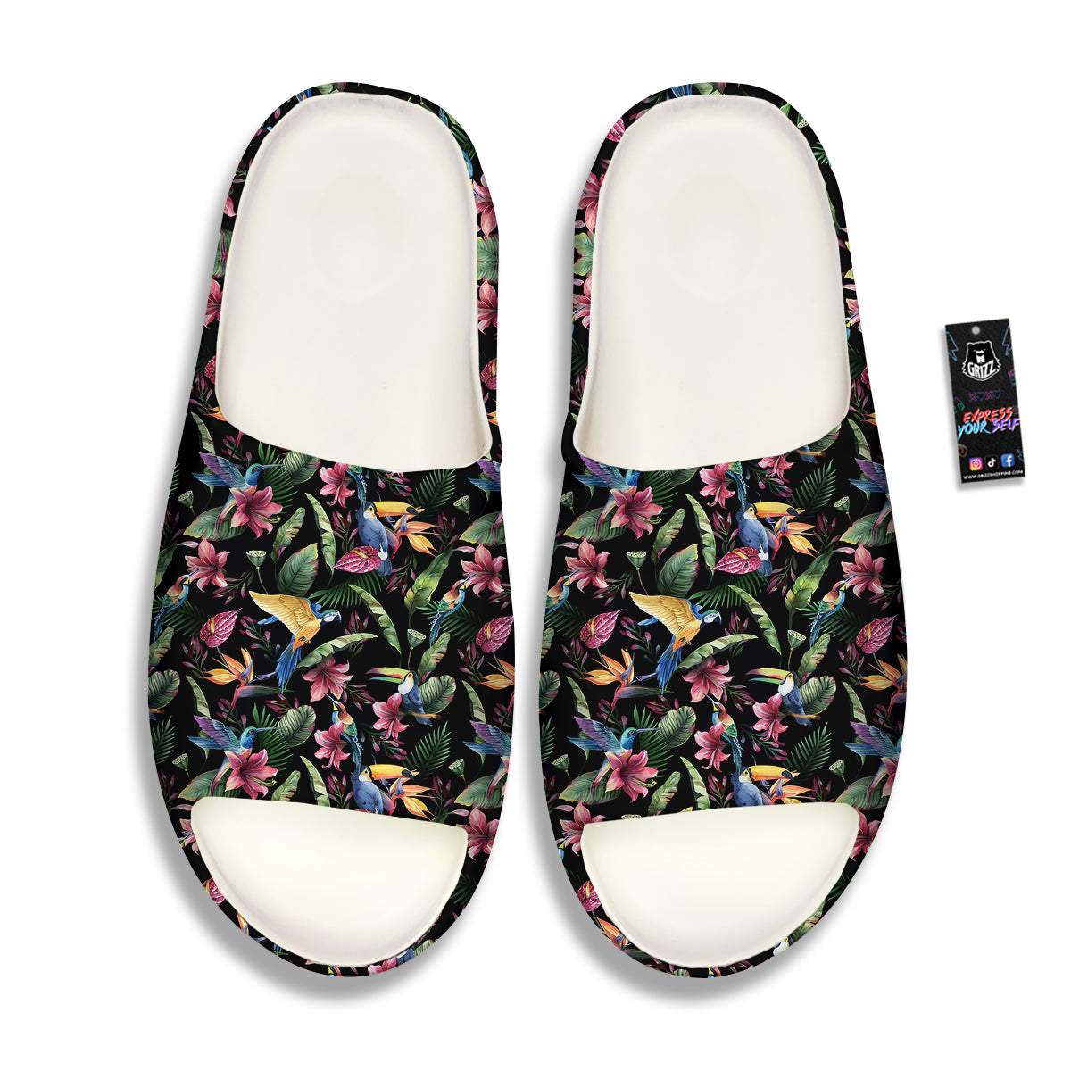 Tropical Aloha Hawaiian Print Pattern Sandals-grizzshop