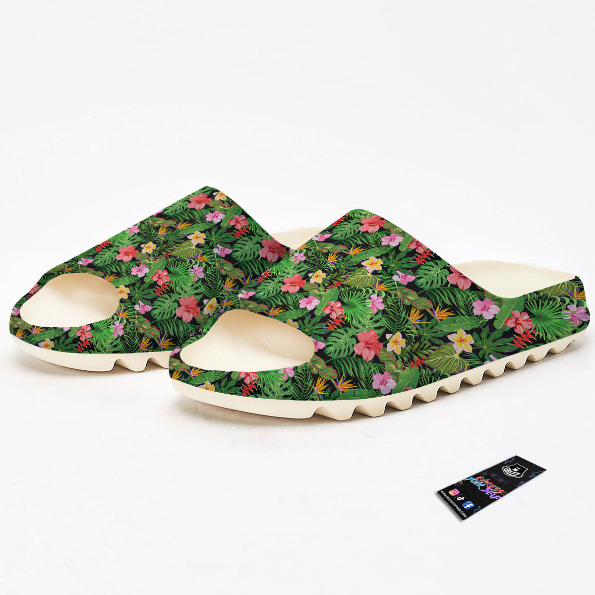 Tropical Aloha Hibiscus Print Pattern Sandals-grizzshop