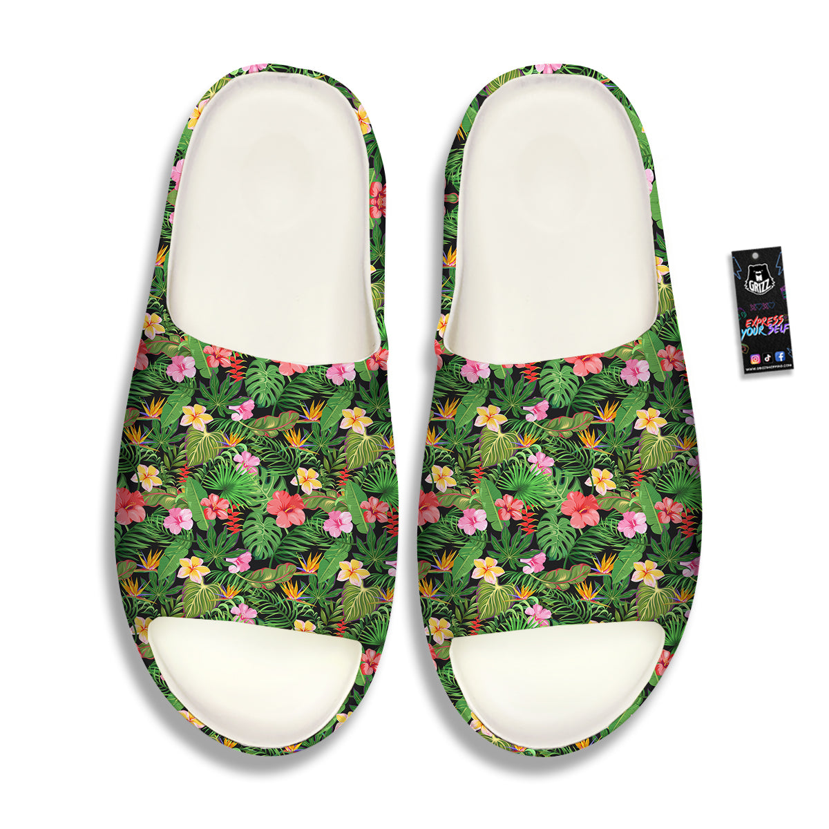 Tropical Aloha Hibiscus Print Pattern Sandals-grizzshop