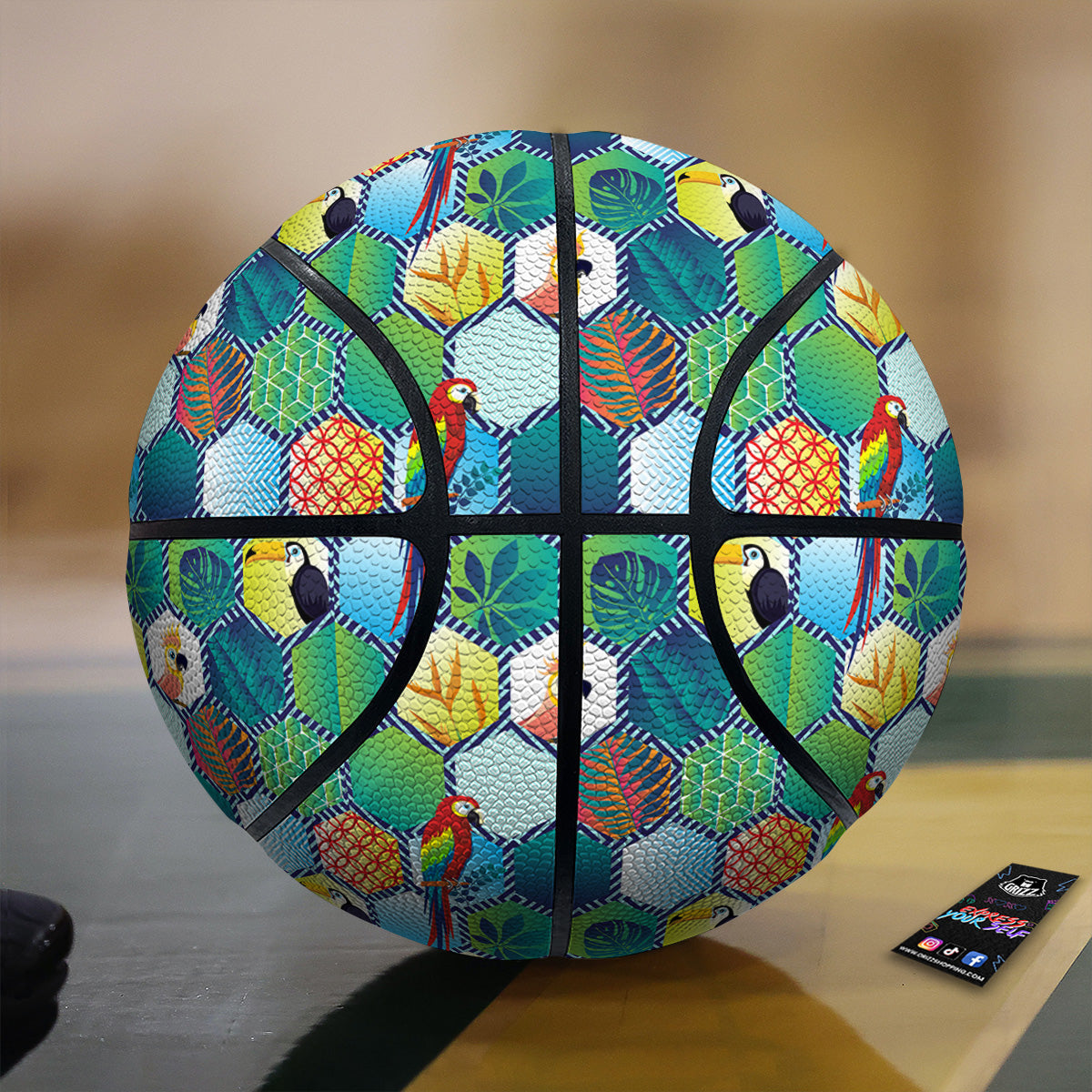 Tropical Exotic Hawaii Art Print Pattern Basketball