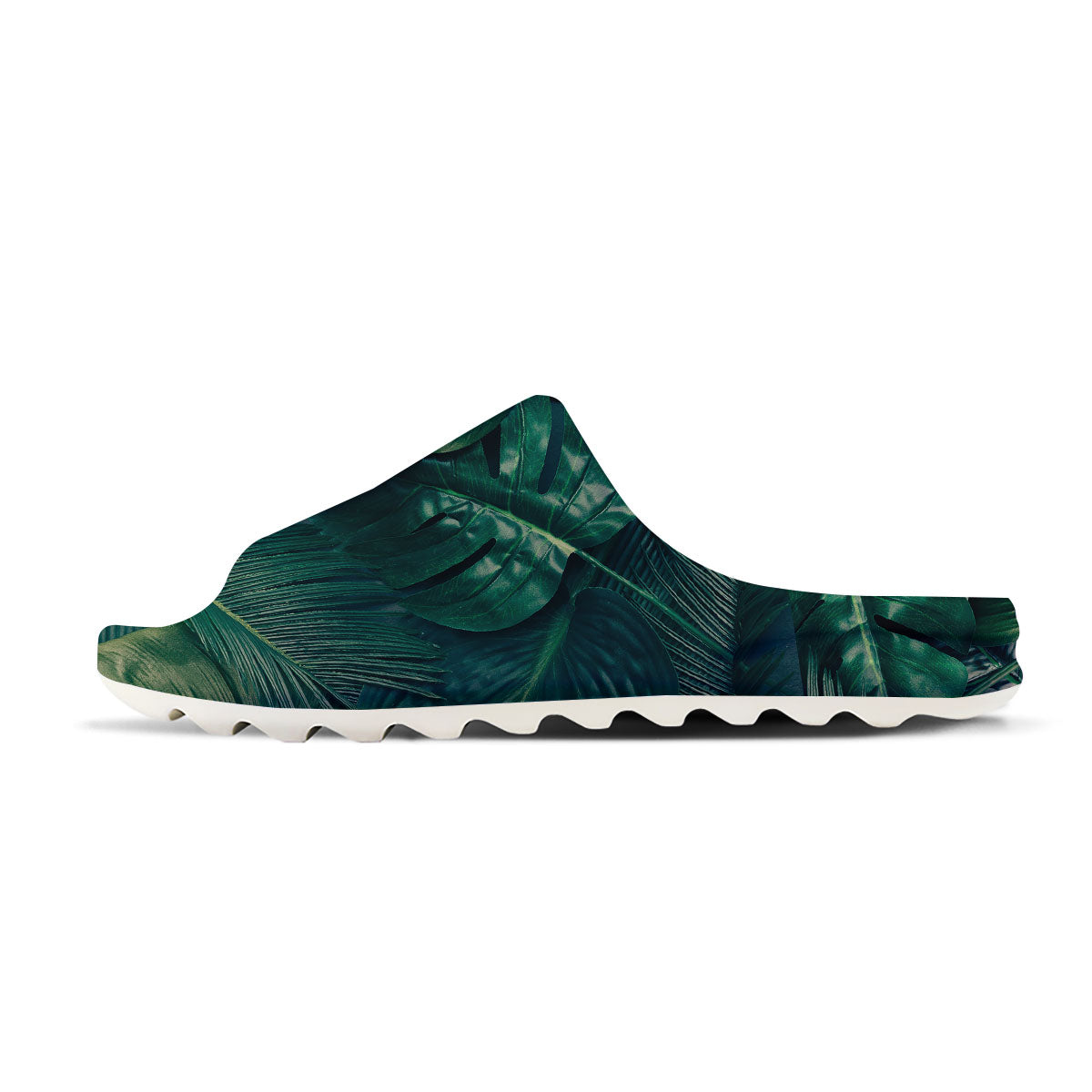 Tropical Leaf Natural Print Sandals-grizzshop