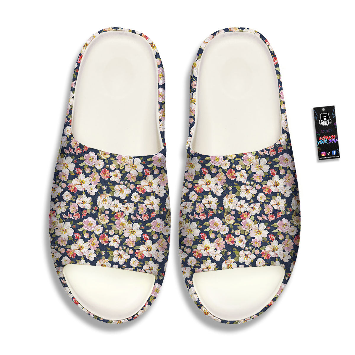 Tropical Leaves Blossom Print Pattern Sandals-grizzshop