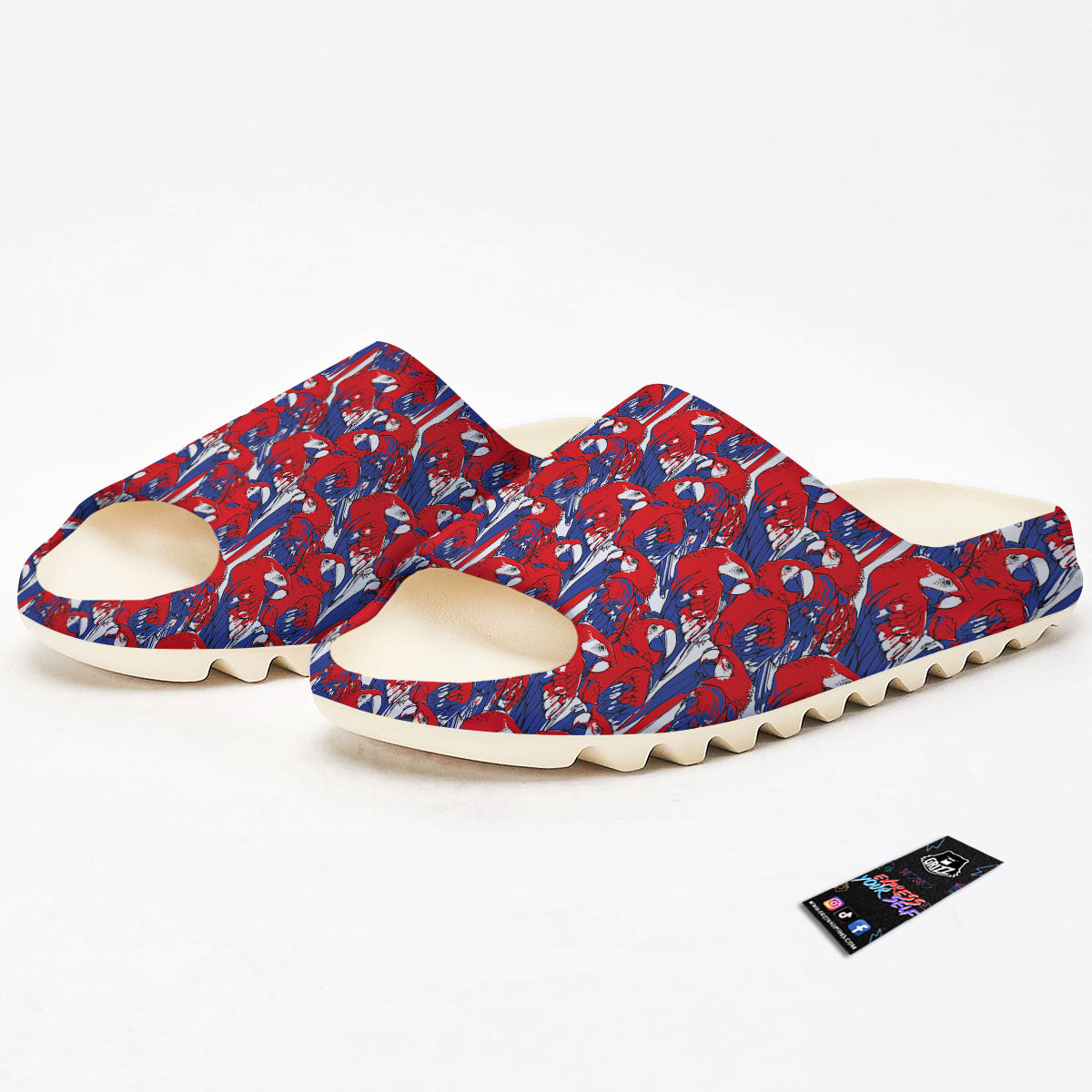 Tropical Parrot Print Pattern Sandals-grizzshop