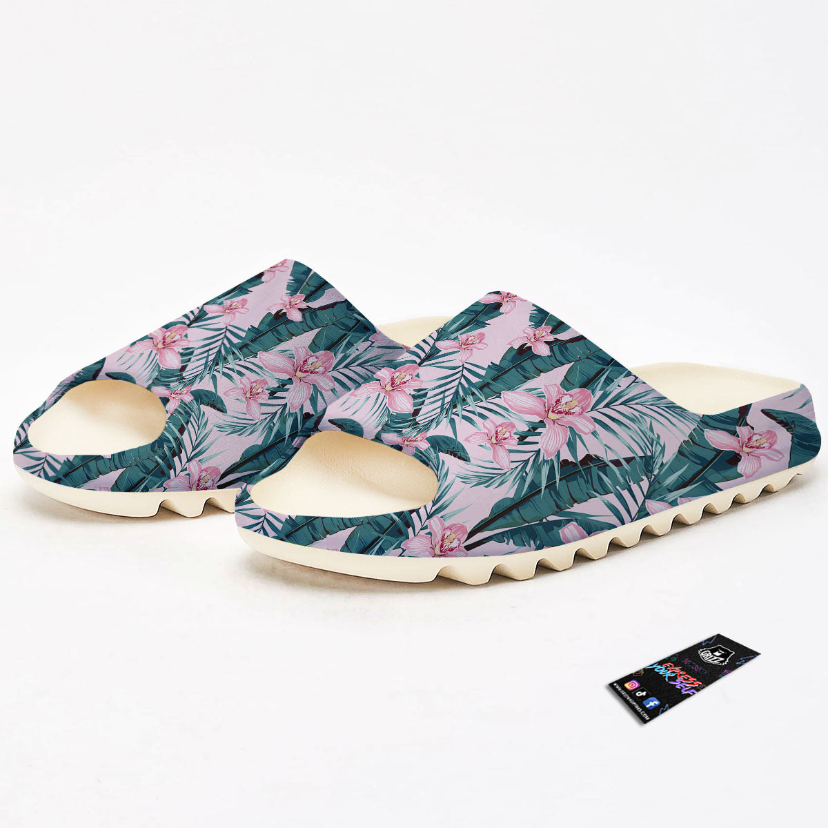 Tropical Pink Hawaiian Print Pattern Sandals-grizzshop