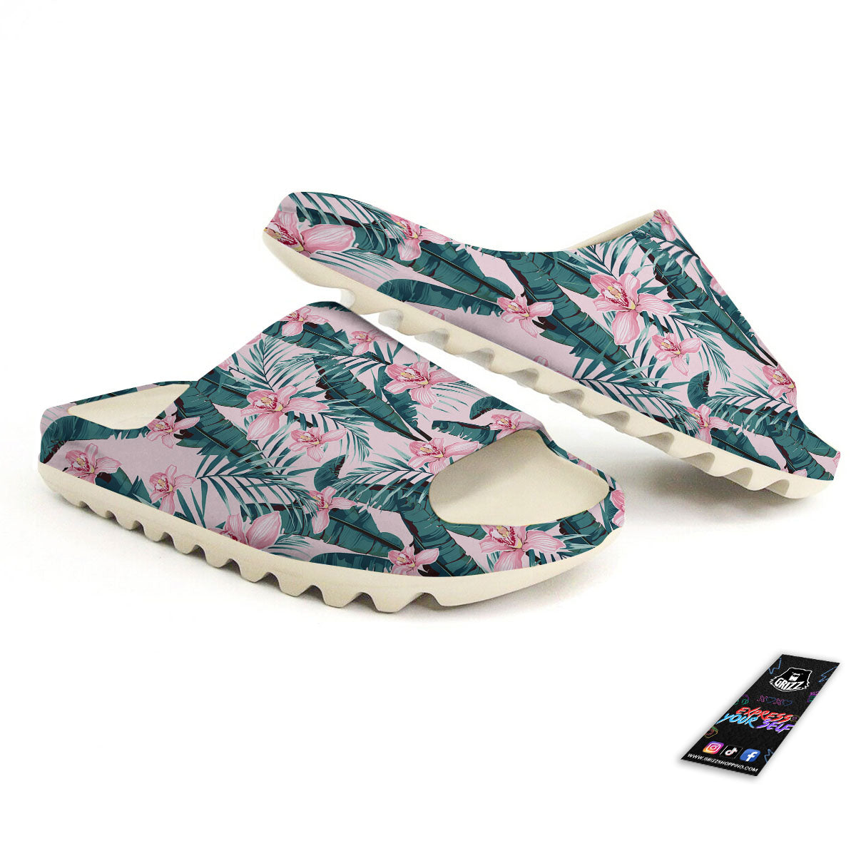 Tropical Pink Hawaiian Print Pattern Sandals-grizzshop