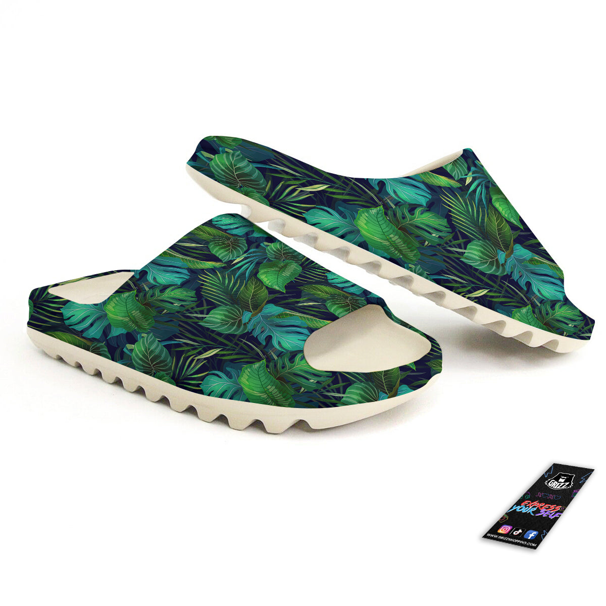 Tropical Plants Hawaiian Print Pattern Sandals-grizzshop
