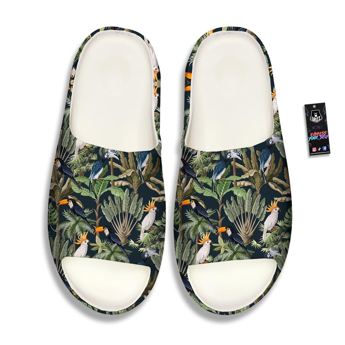 Tropical Toucan Parrot Print Pattern Sandals-grizzshop