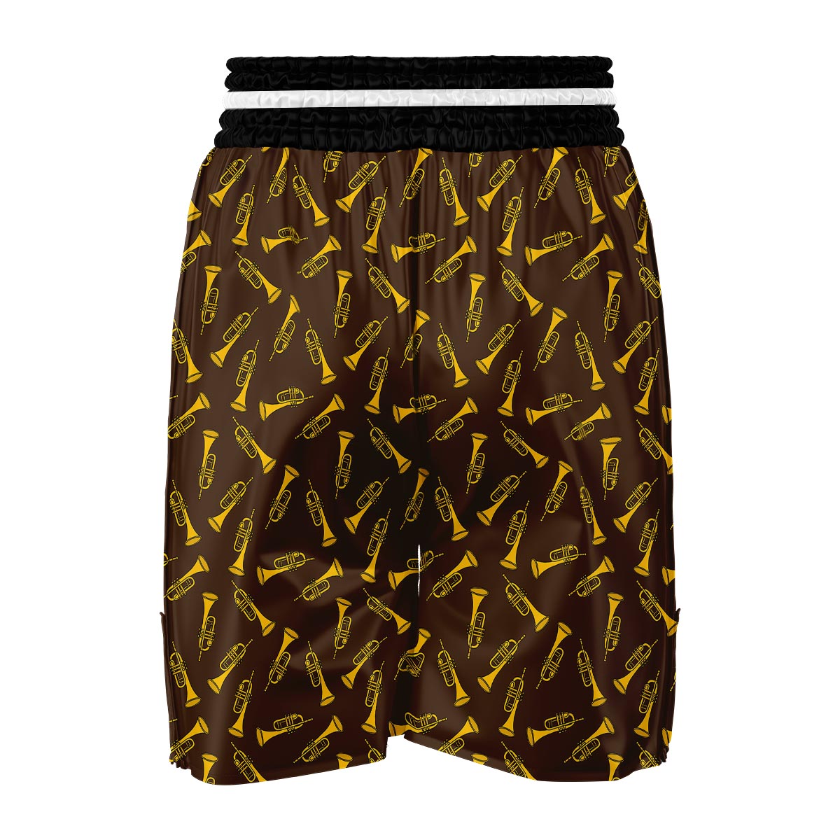 Trumpet Pattern Print Boxing Shorts-grizzshop