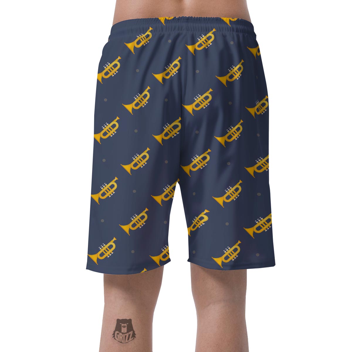 Trumpet Print Pattern Men's Shorts-grizzshop