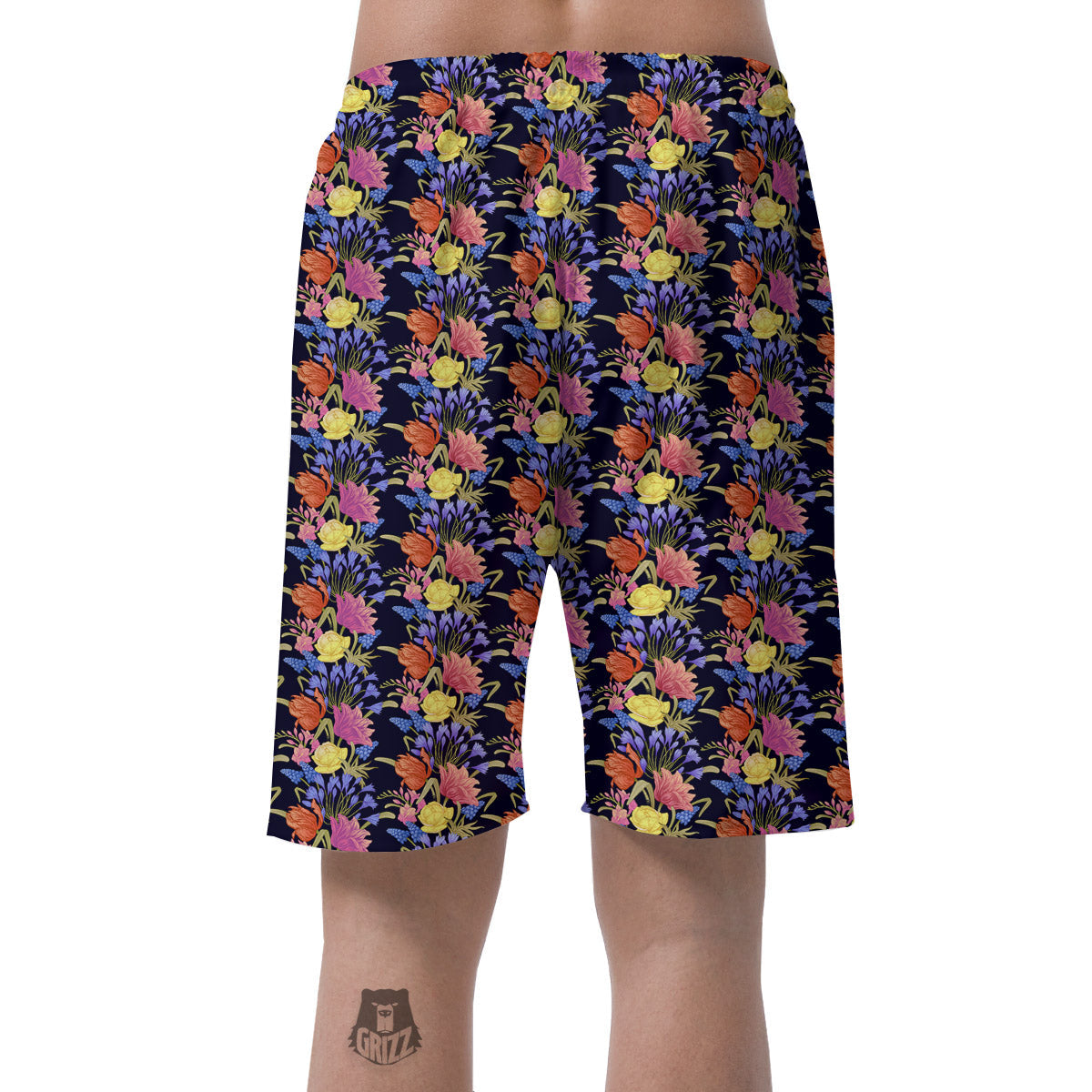 Tulip Colorful Print Pattern Men's Shorts-grizzshop