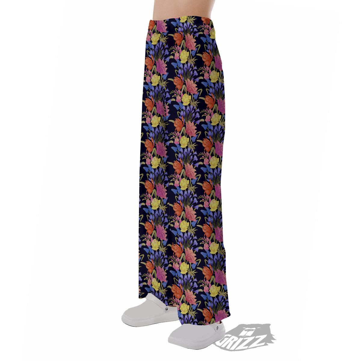 Tulip Colorful Print Pattern Pajama Pants-grizzshop