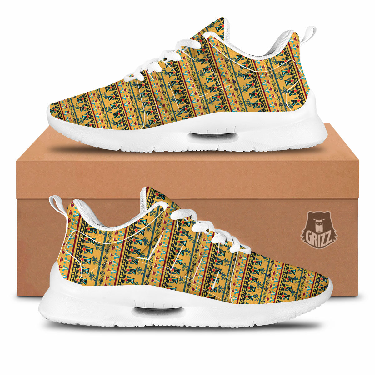 Tulip Colorful Print Pattern Tennis Shoes-grizzshop