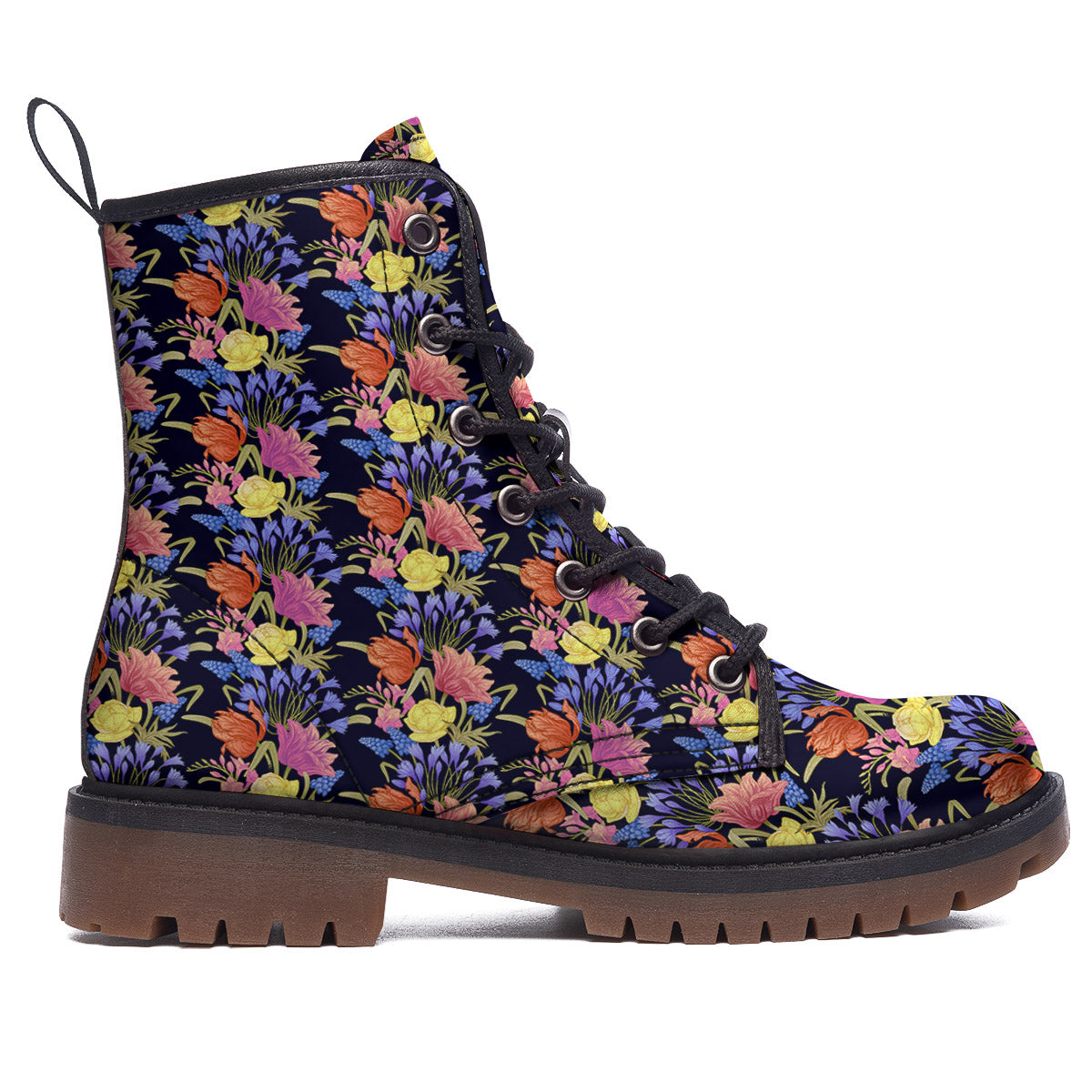 Tulip Colorful Print Pattern Work Boots-grizzshop