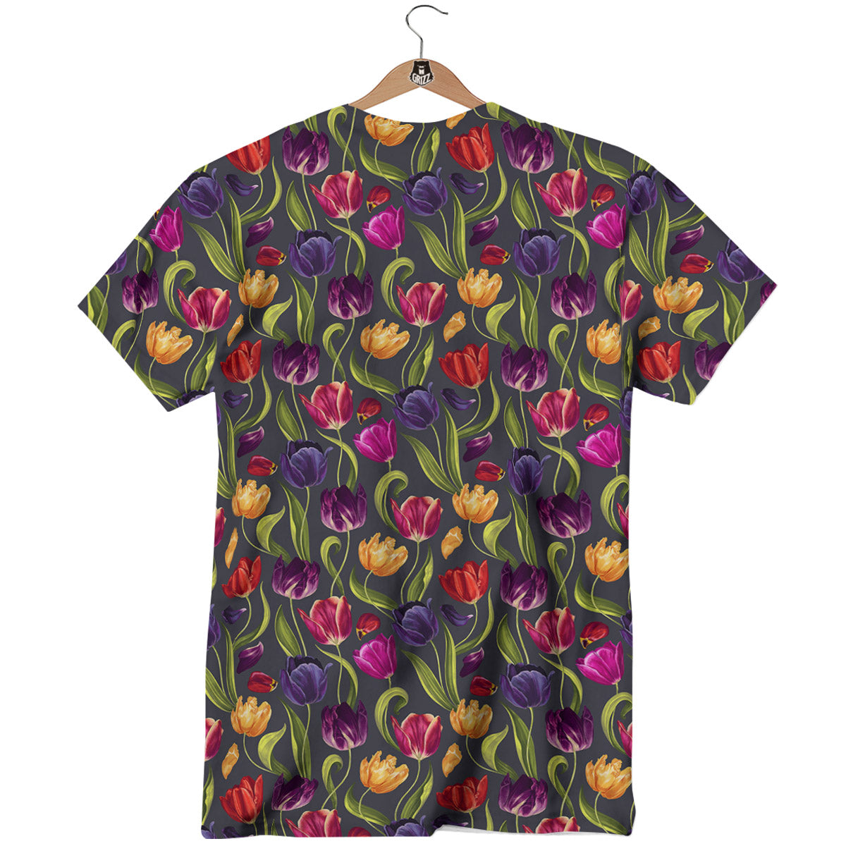 Tulip Colorful Watercolor Print Pattern T-Shirt-grizzshop