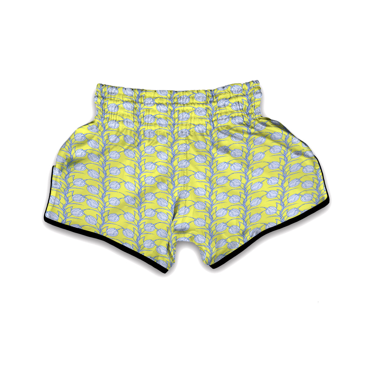 Tulip Drawing Print Pattern Muay Thai Boxing Shorts-grizzshop