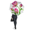 Tulip Flower Pink Watercolor Print Umbrella-grizzshop
