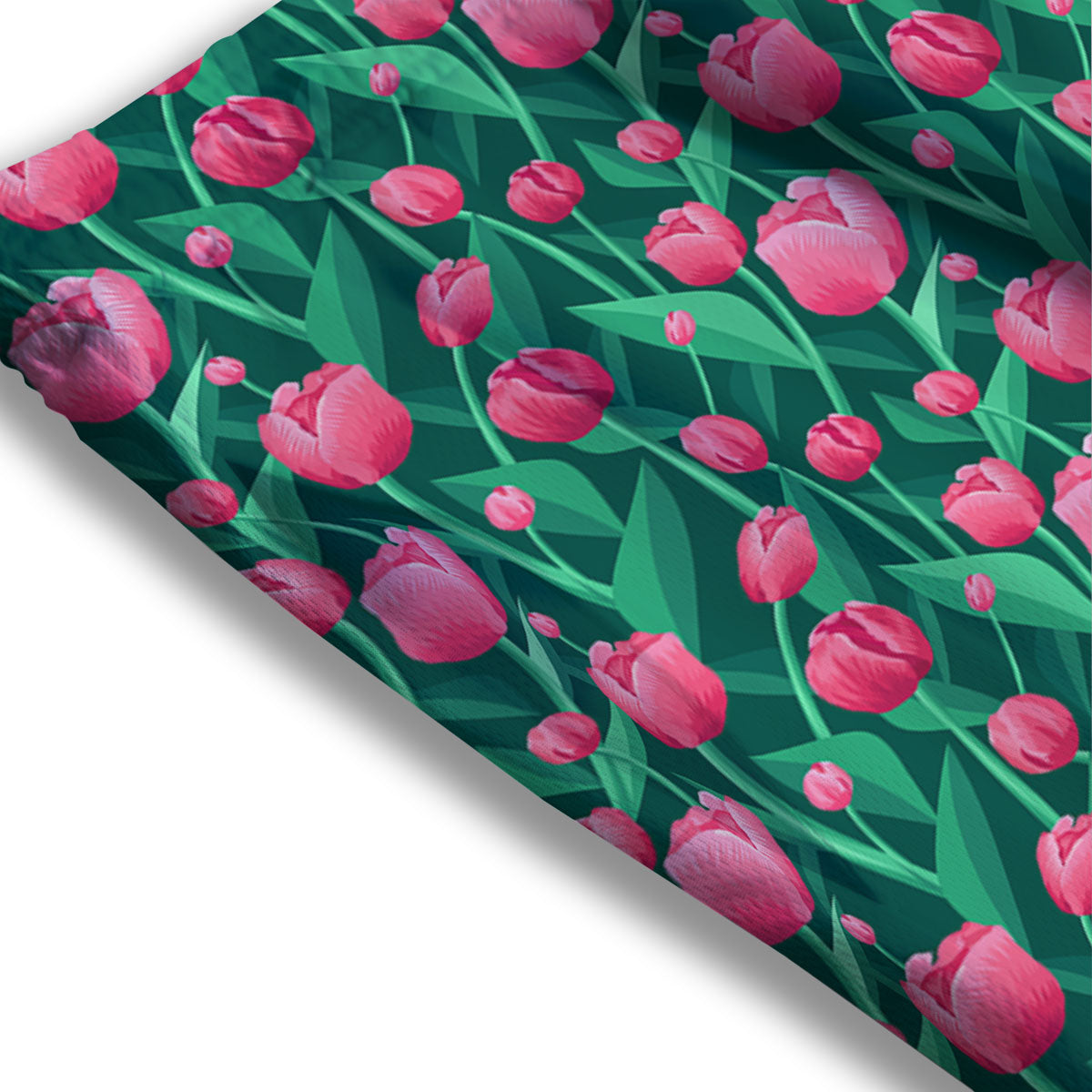 Tulip Pink Print Pattern Mesh Shorts-grizzshop