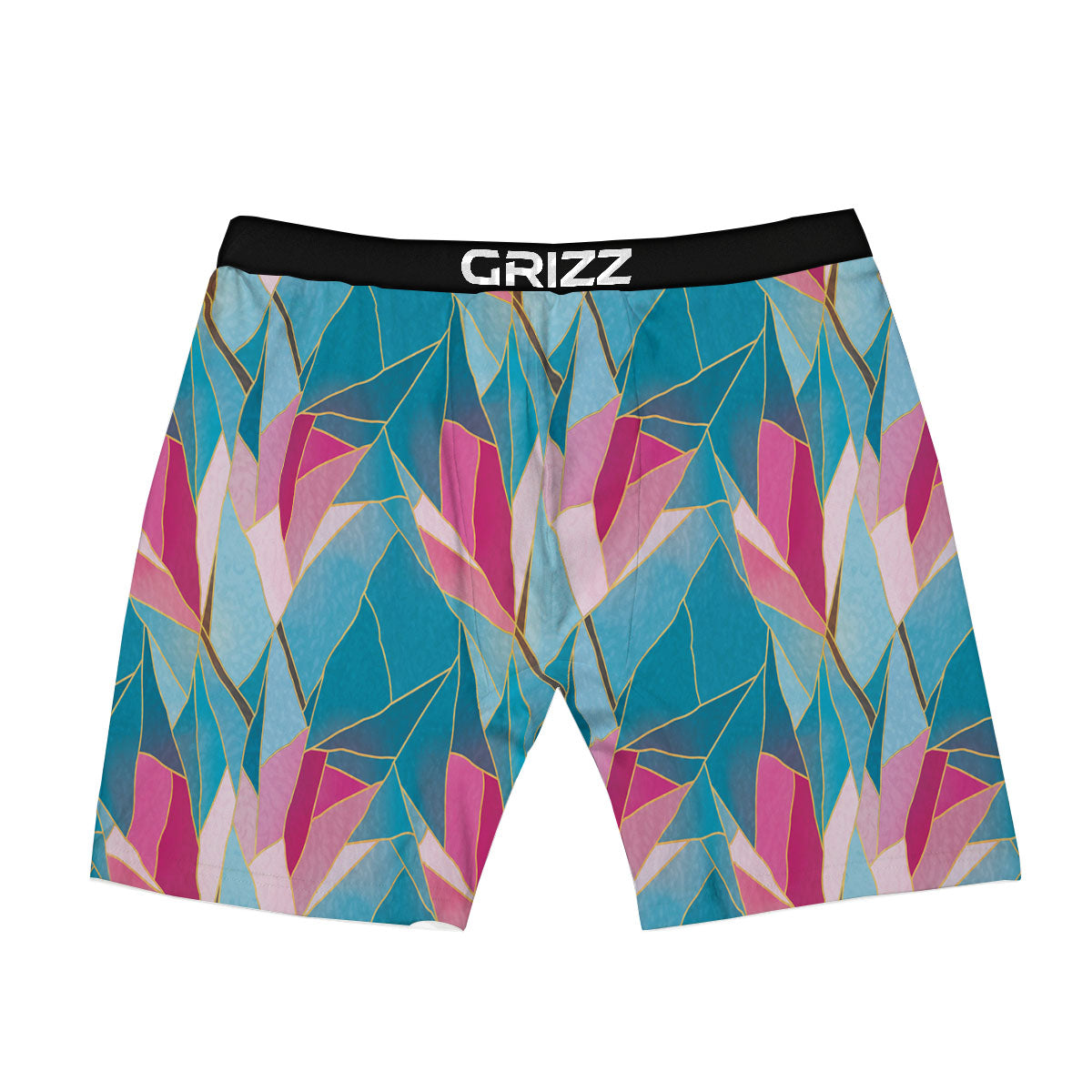 Tulip Polygon Print Pattern Boxer Briefs-grizzshop