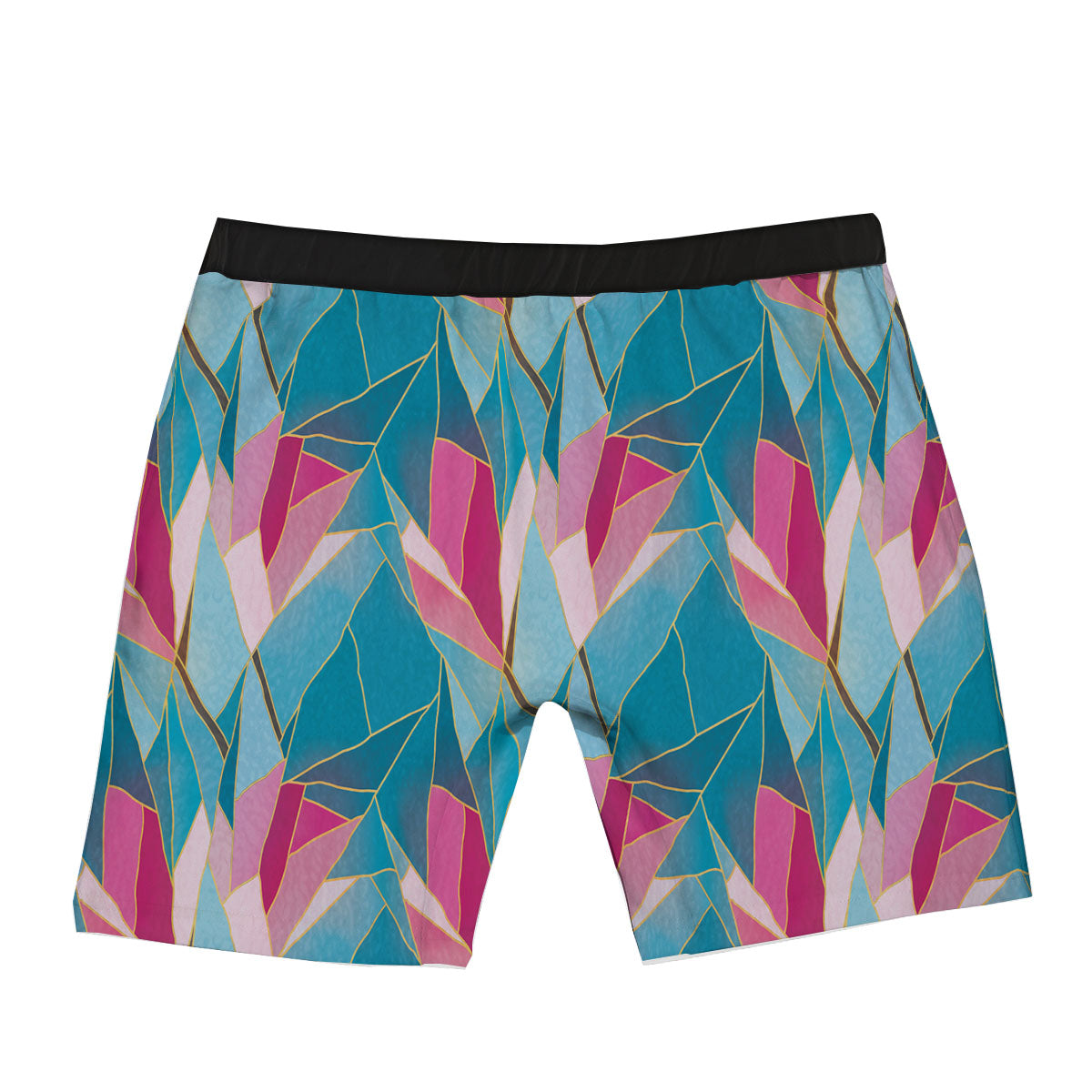 Tulip Polygon Print Pattern Boxer Briefs-grizzshop