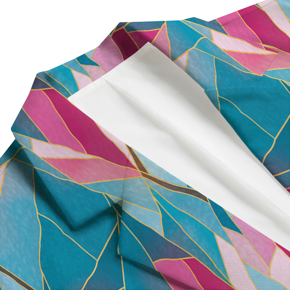 Tulip Polygon Print Pattern Men's Blazer-grizzshop