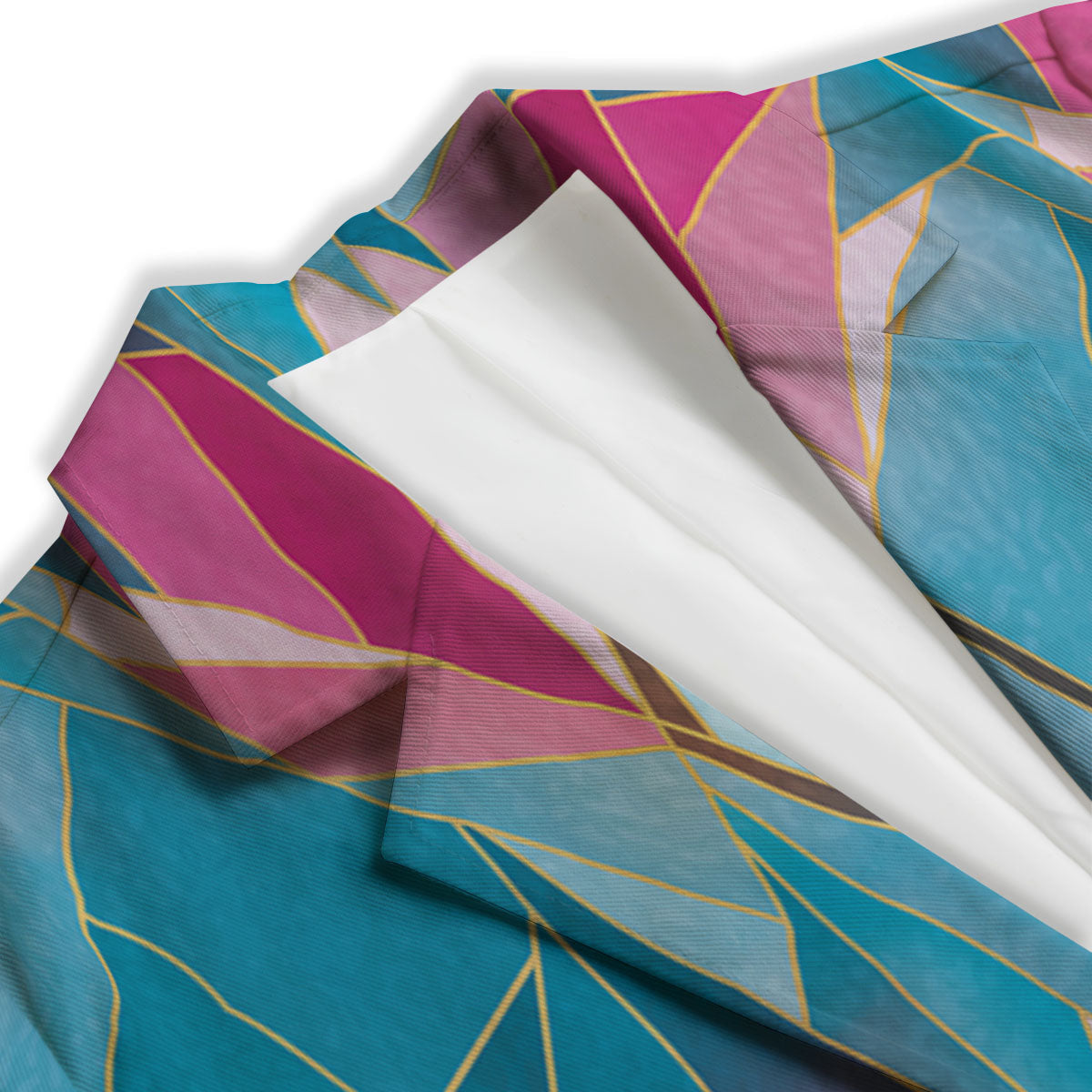 Tulip Polygon Print Pattern Women's Blazer-grizzshop