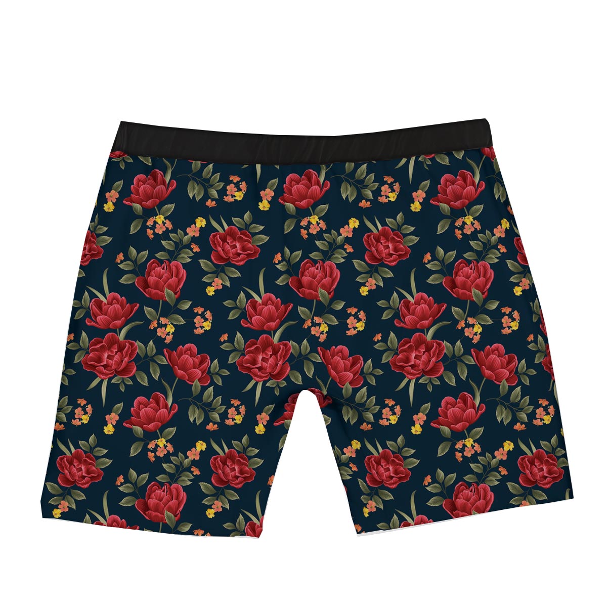 Tulip Red Print Pattern Boxer Briefs-grizzshop