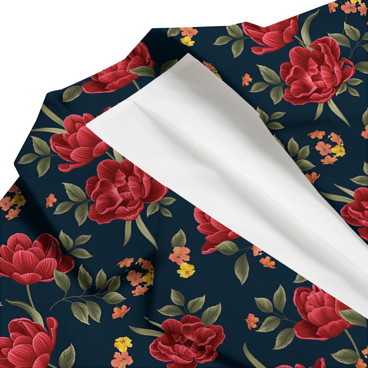Tulip Red Print Pattern Men's Blazer-grizzshop