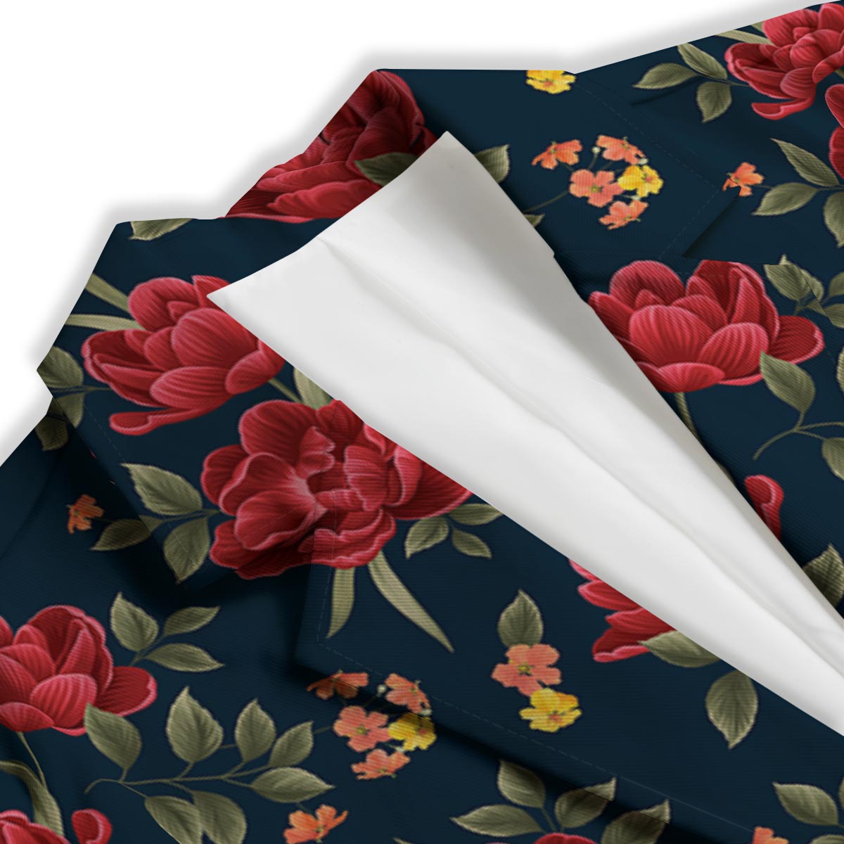 Tulip Red Print Pattern Women's Blazer-grizzshop