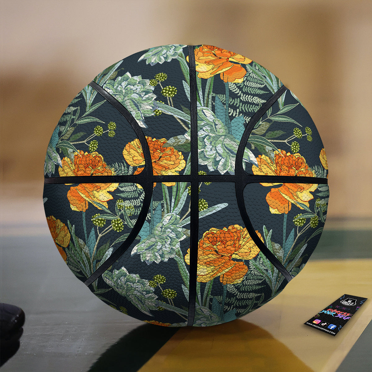 Tulip Spring Yellow Print Pattern Basketball-grizzshop