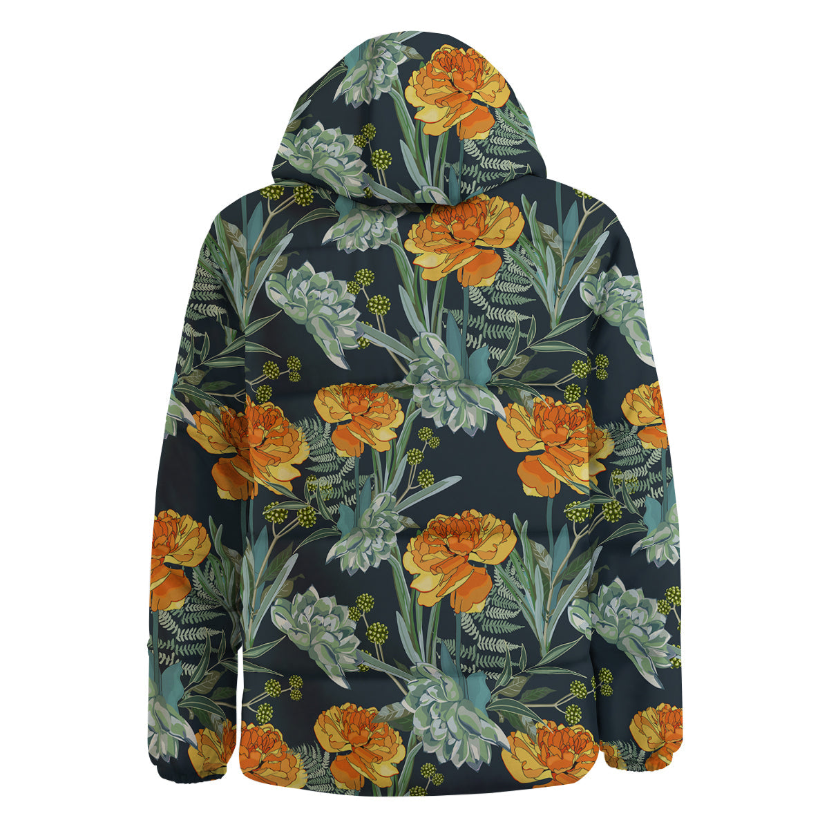 Tulip Spring Yellow Print Pattern Down Jacket-grizzshop