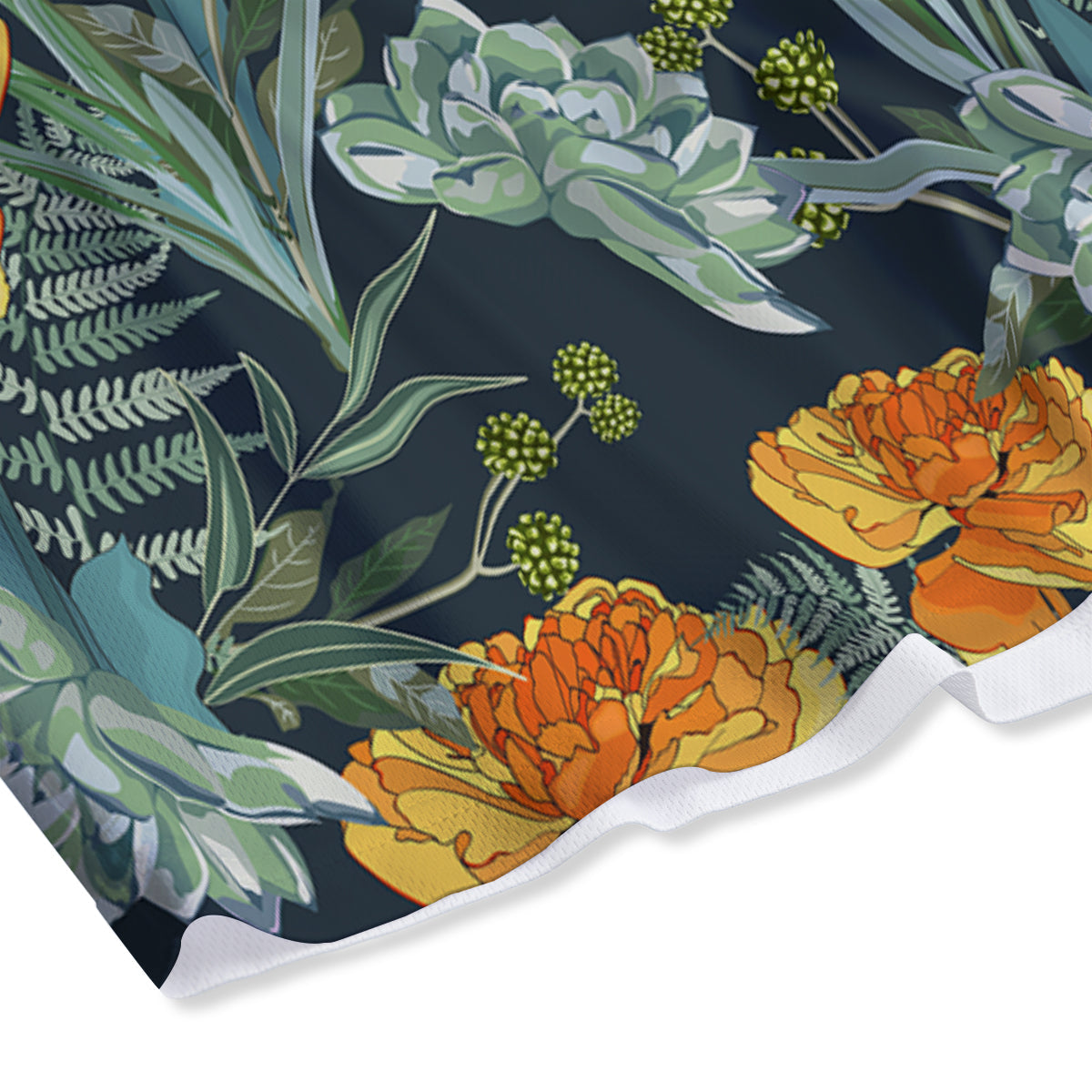 Tulip Spring Yellow Print Pattern Mesh Shorts-grizzshop