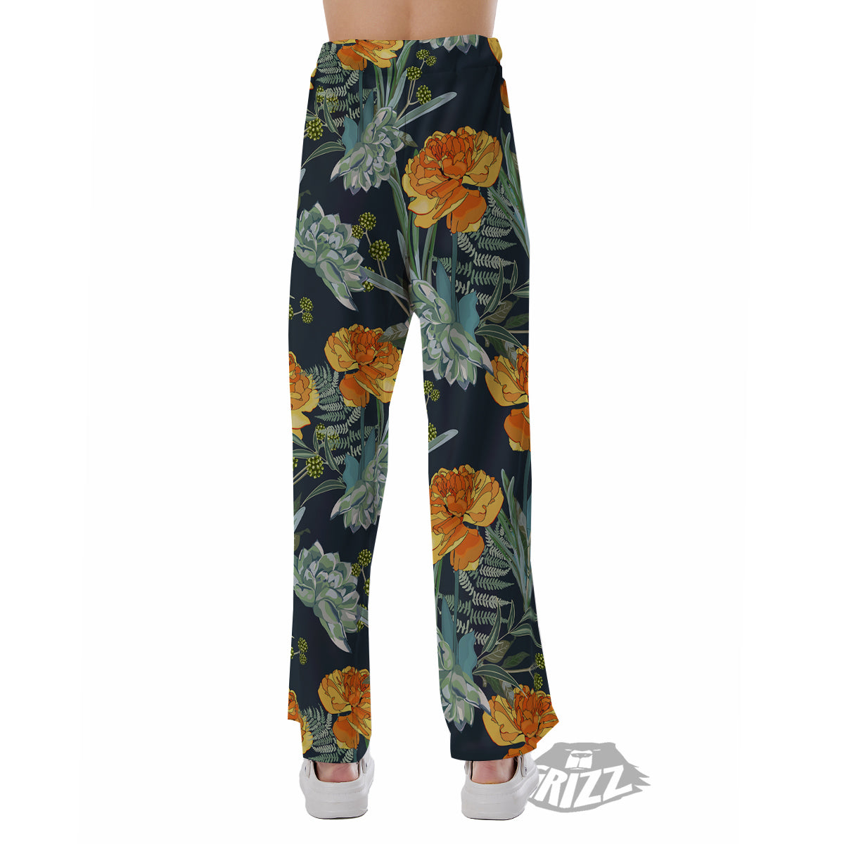 Tulip Spring Yellow Print Pattern Pajama Pants-grizzshop