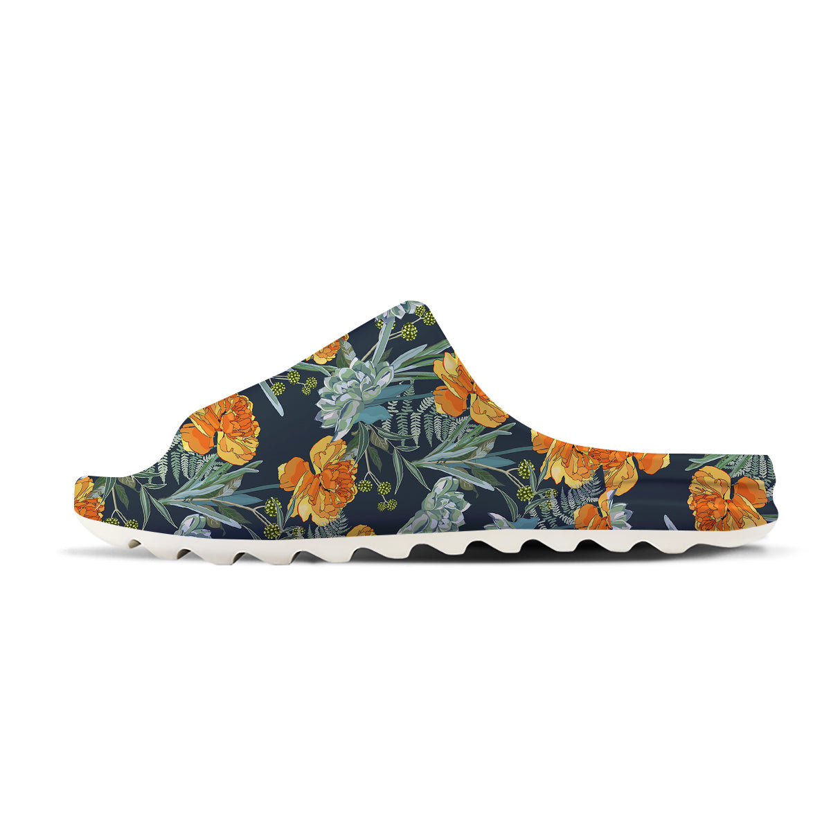 Tulip Spring Yellow Print Pattern Sandals-grizzshop