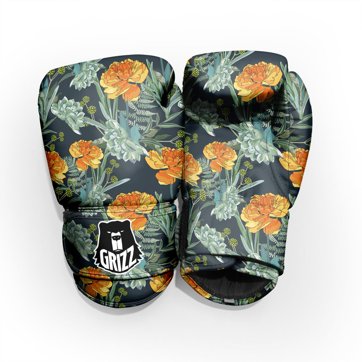 Tulip Spring Yellow Print Pattern Sparring Gloves-grizzshop