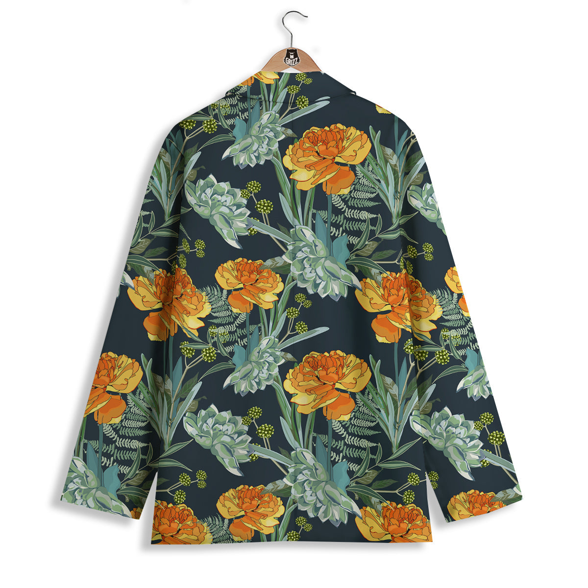 Tulip Spring Yellow Print Pattern Women's Blazer-grizzshop