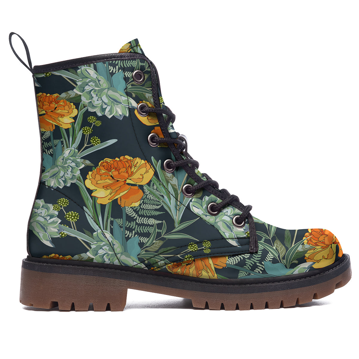 Tulip Spring Yellow Print Pattern Work Boots-grizzshop
