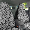 Tulip White And Black Print Pattern Car Seat Covers-grizzshop