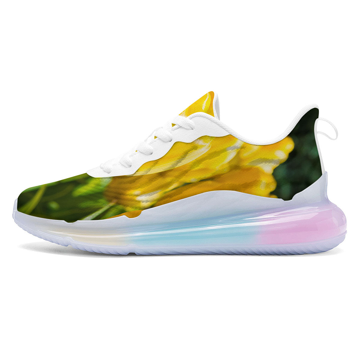 Tulip Yellow Print Running Sneakers-grizzshop