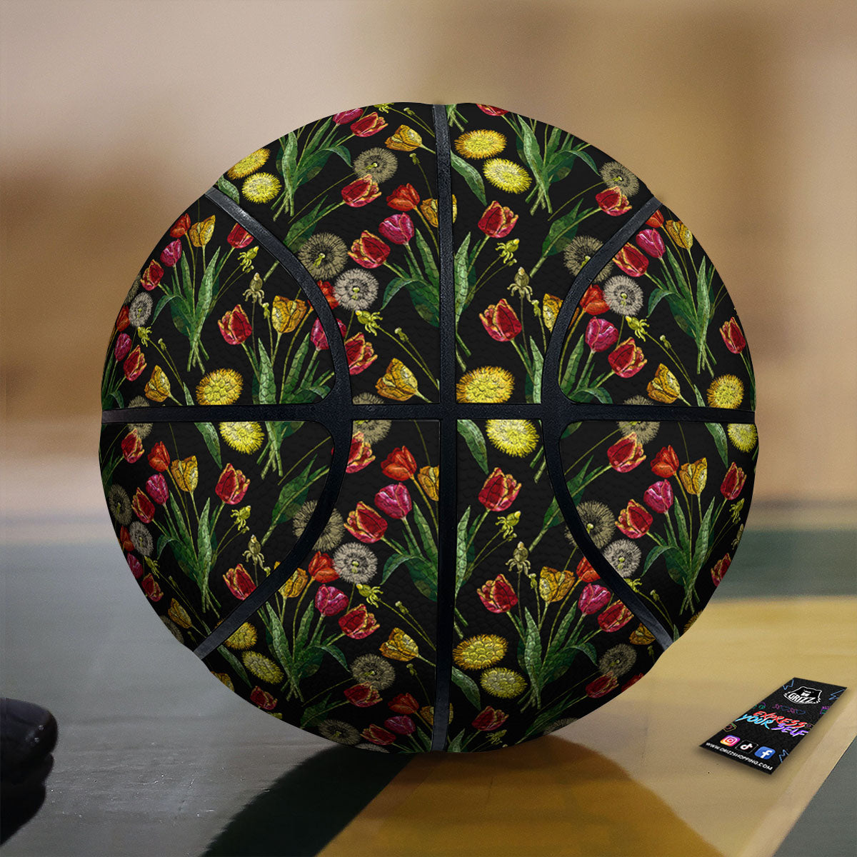 Unicorn Magic Floral Print Pattern Basketball
