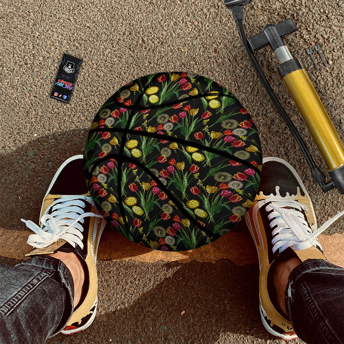 Unicorn Magic Floral Print Pattern Basketball