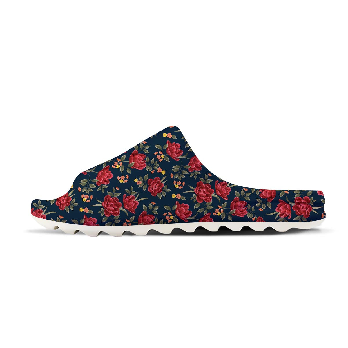 Tulip Red Print Pattern Sandals-grizzshop