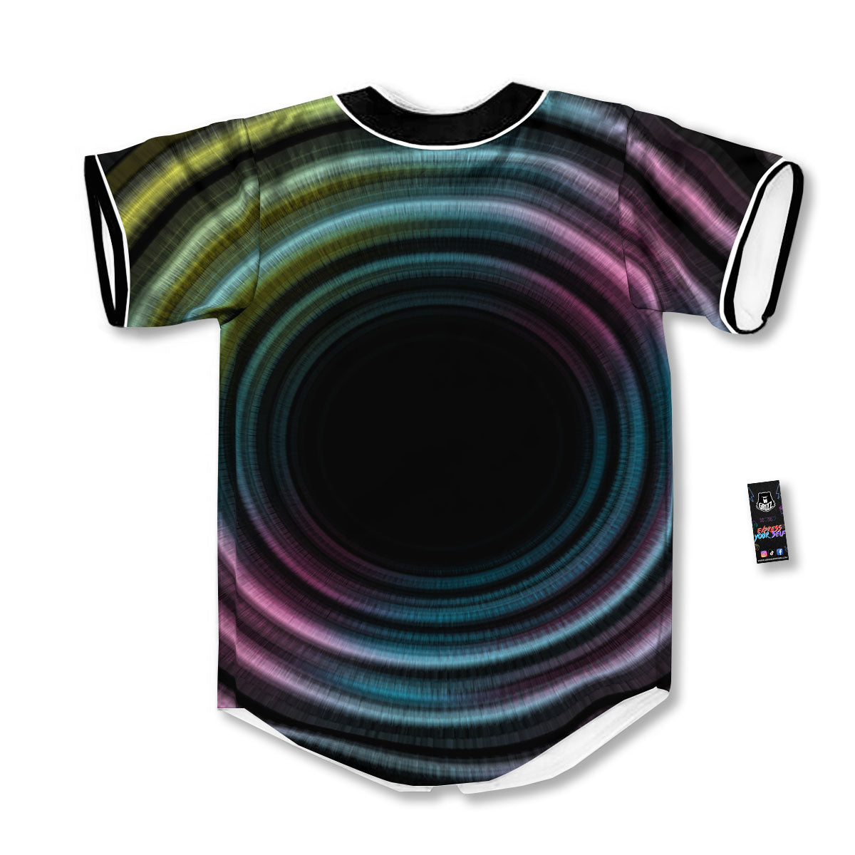 Tunnel Lights Teal And Pink Print Baseball Jersey-grizzshop