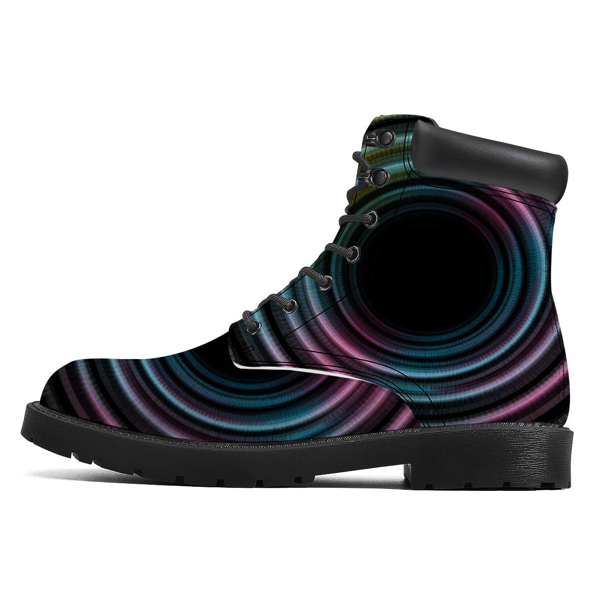 Tunnel Lights Teal And Pink Print Boots-grizzshop