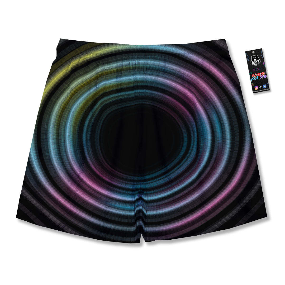 Tunnel Lights Teal And Pink Print Men's Running Shorts-grizzshop