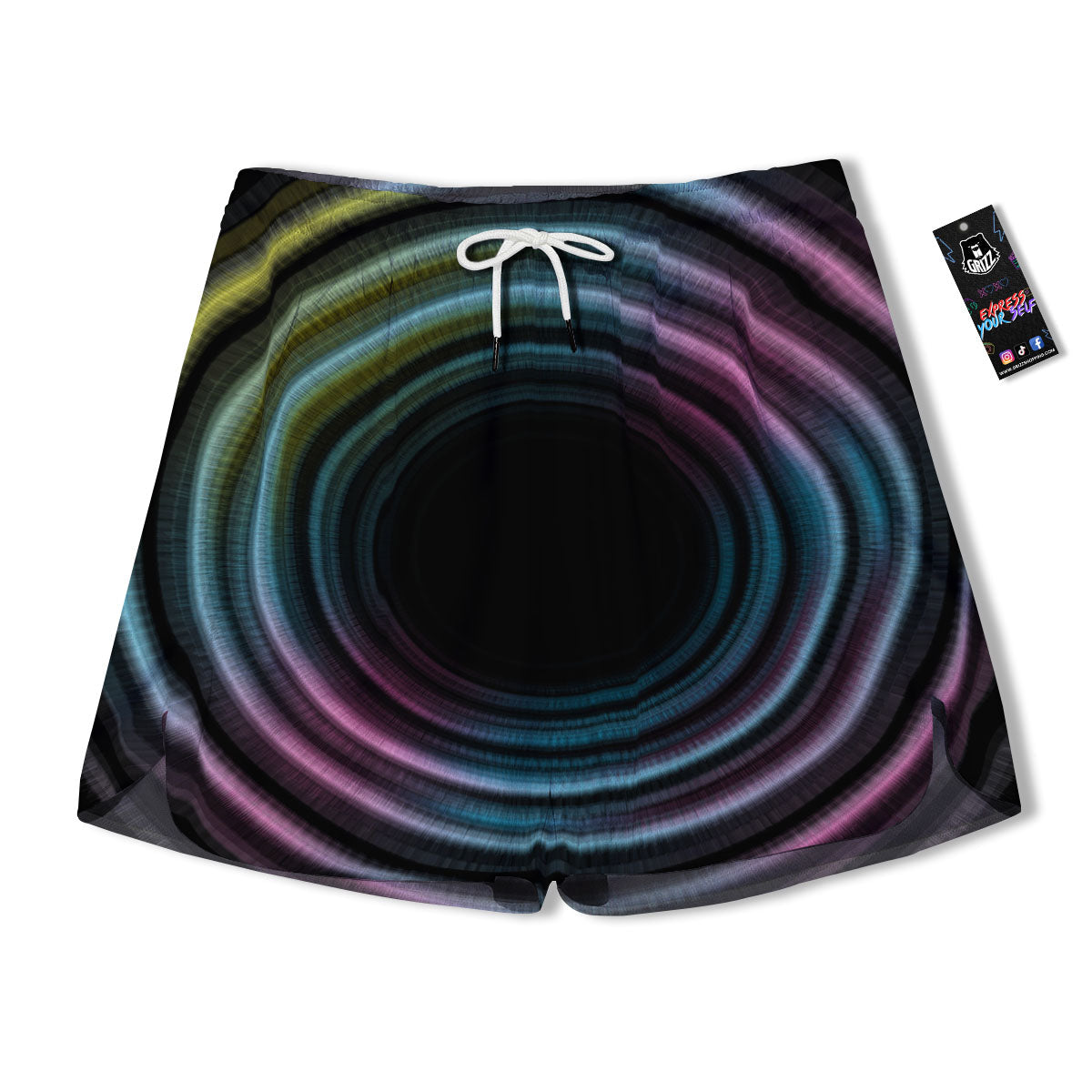 Tunnel Lights Teal And Pink Print Men's Running Shorts-grizzshop