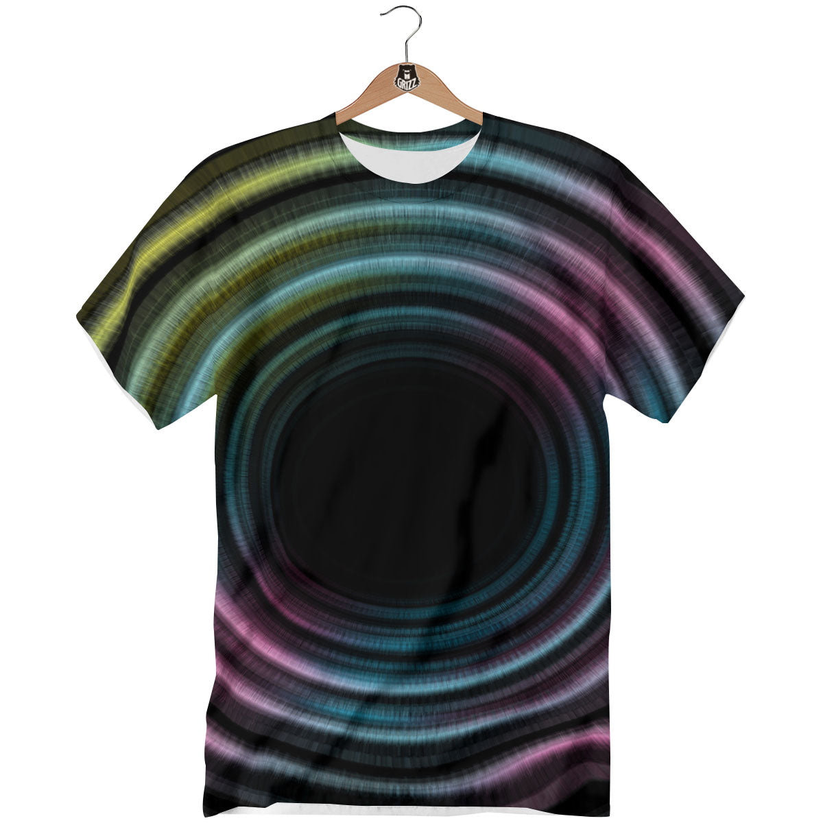 Tunnel Lights Teal And Pink Print T-Shirt-grizzshop
